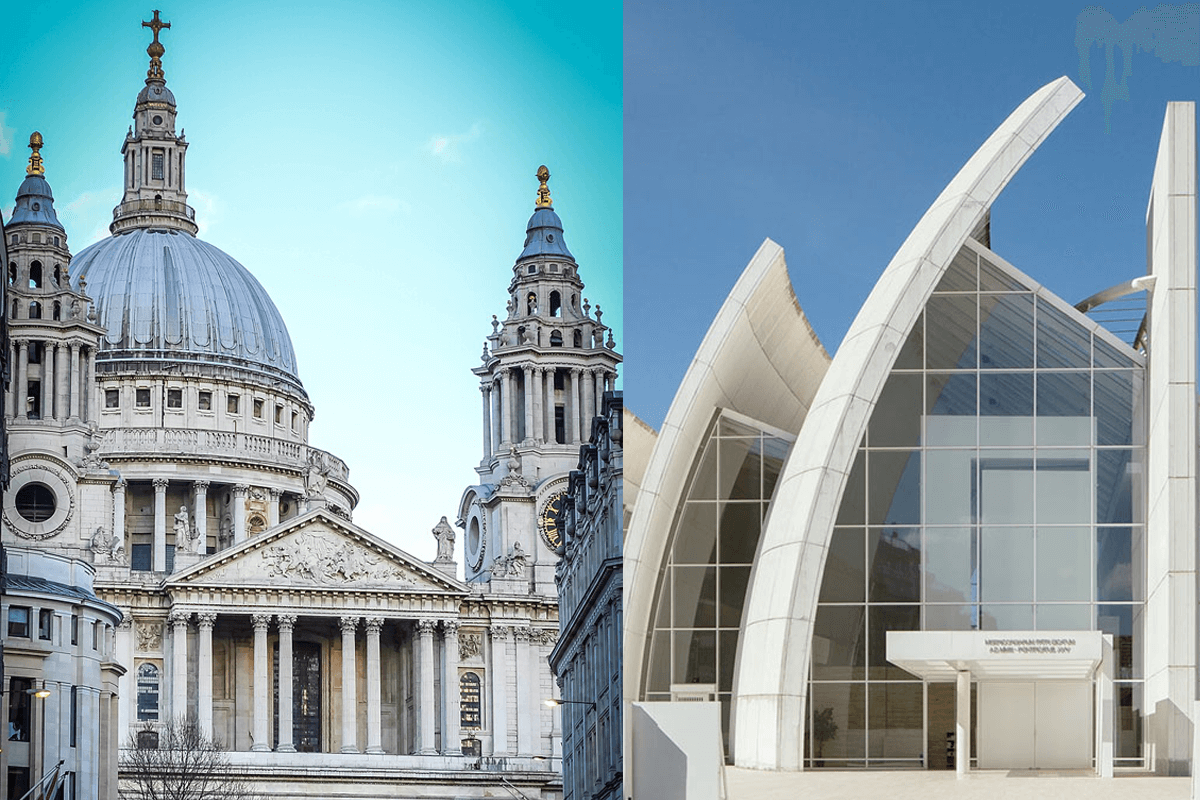 Znak bazyliki mniejszej w postaci dwóch skrzyżowanych kluczy na fasadzie budynku